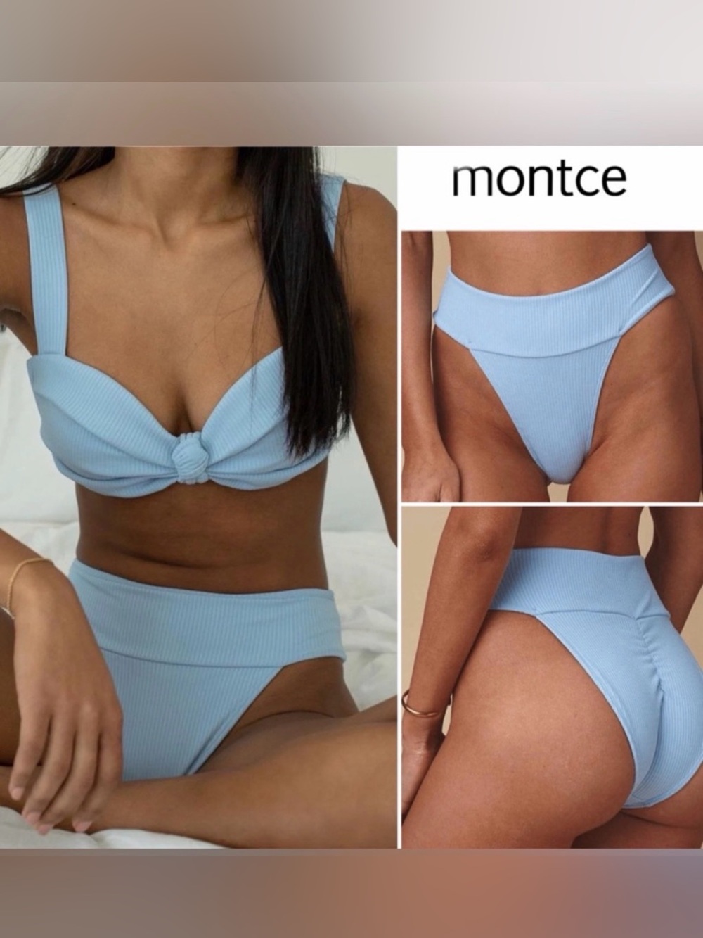 Montce Swim NWT ☀️ Peri Rib Tamarindo Bikini Bottom size Small